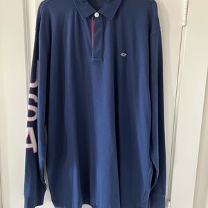 Vineyard Vines Blue Polo Shirt with Sporty Design